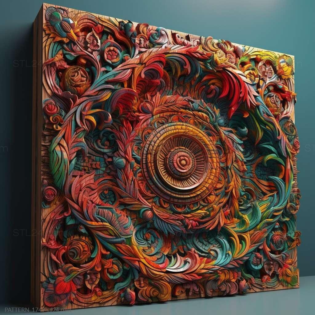 Patterns and decorations (stl colorfull 1, PATTERN_1749) 3D models for cnc